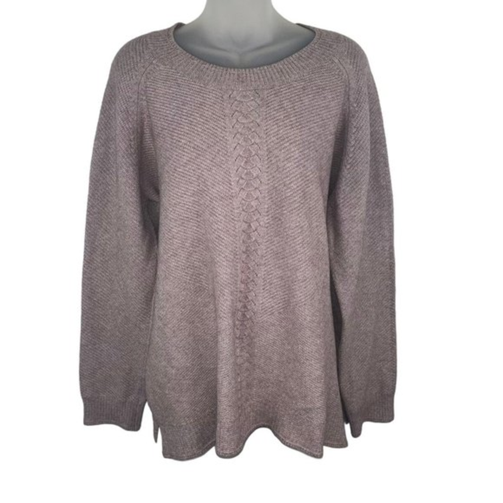 Evolution By Cyrus Crewneck Pullover Sweater Purple Lilac‎ Women's Size XXL